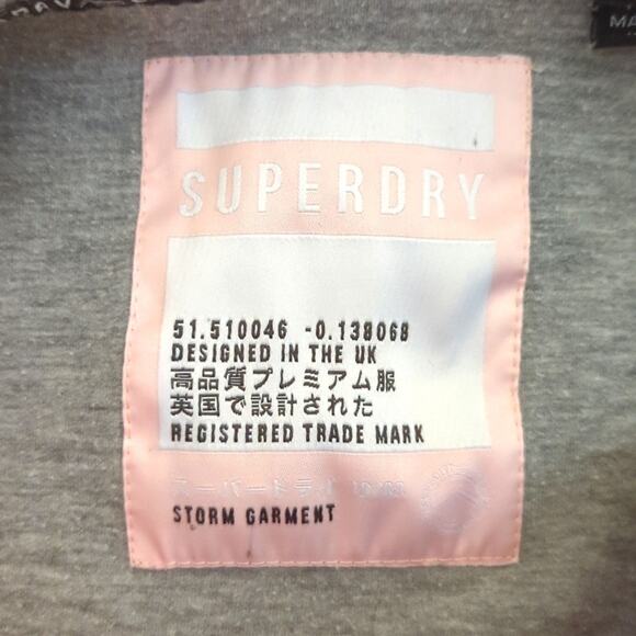 Superdry Classic Storm Jacket Full Zip Warm Puffer Style Streetwear Hoodie - Picture 4 of 4